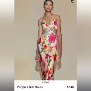 Reformation Poppies Silk Dress size 0